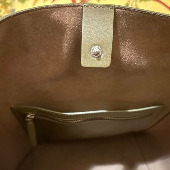 Leather Everlane Studio Bag Purse Olive Green - Picture 2 of 9